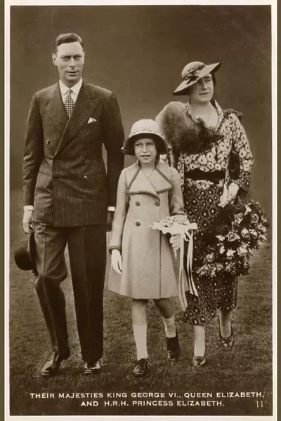 King George VI, Queen Elizabeth and Princess Elizabeth