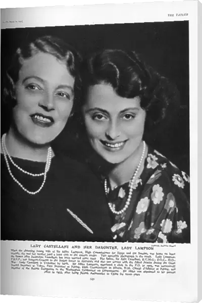 Lady Castellani and her daughter Lady Lampson