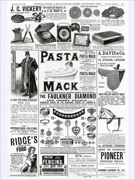 Page of Victorian adverts - November 1895