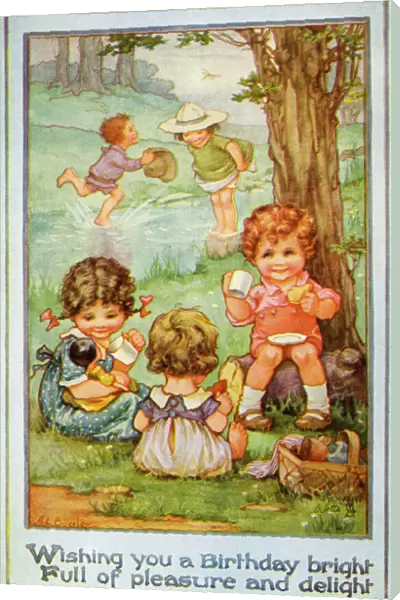 Children enjoying a picnic