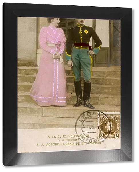 King Alfonso XIII of Spain and his fiancee, later consort