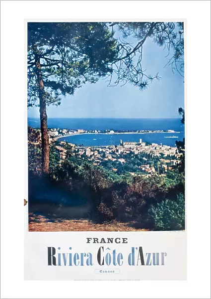 Poster, French Riviera, Cote d Azur at Cannes
