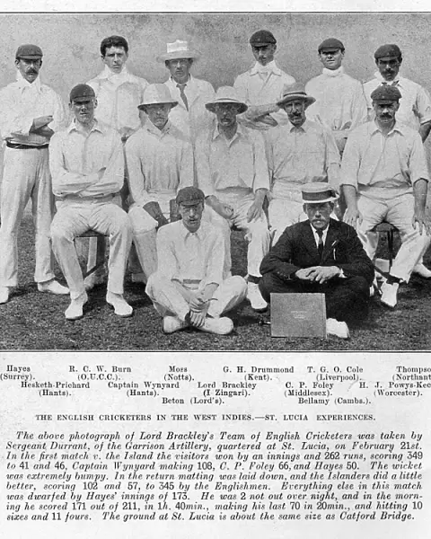 English cricketers in the West Indies