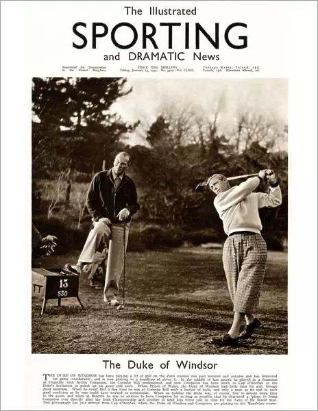 The Duke of Windsor playing golf at Cap D Antibes