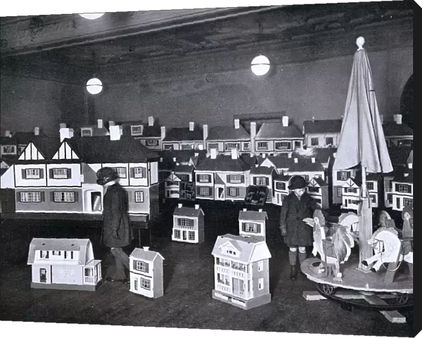 Harrods toy department, dolls houses, 1922