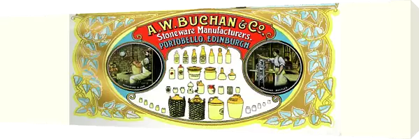 Advert, A W Buchan & Co, Stoneware Manufacturers, Portobello