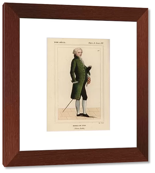 French mens fashions of 1789 (young nobleman)