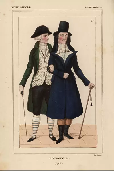 Bourgeois men, 1794, French National Convention era