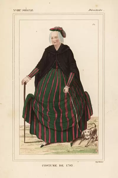 French womans fashion, Directory era, 1795