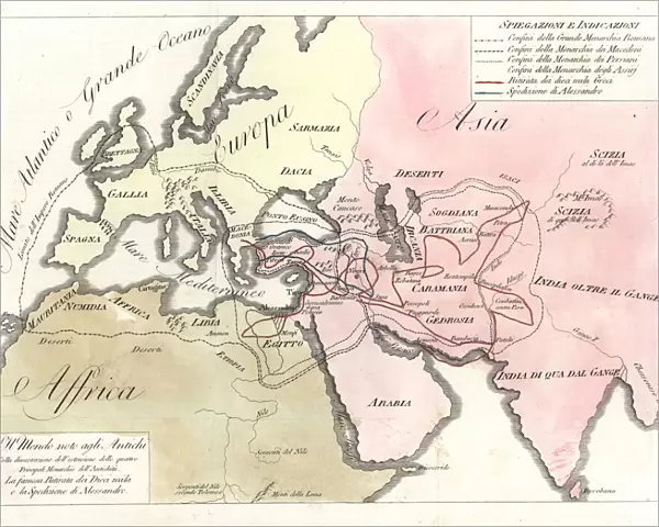 Map of the Roman, Macedonian, Persian and Assyrian Empires