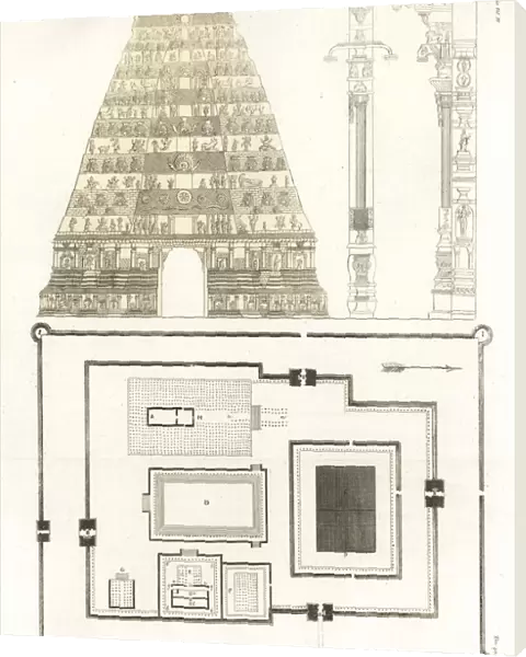 Pagoda of Chidambaram, Hindu Temple, India