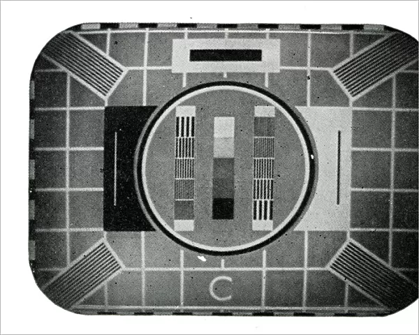 Black and white television test card