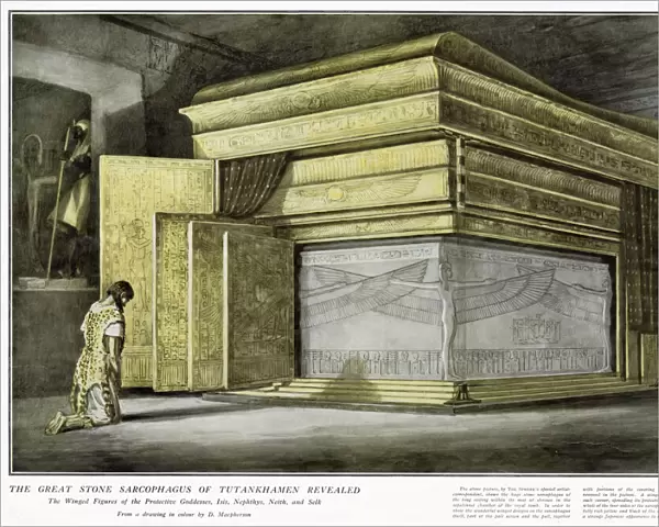 Great stone sarcophagus of Tutankhamen revealed