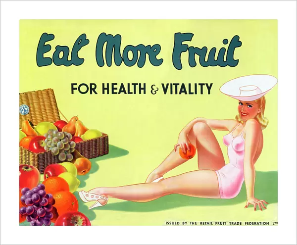Poster - Eat More Fruit - for Health and Vitality - published  /  issued by the Retail
