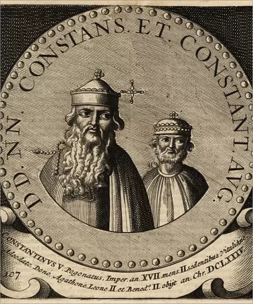 Portrait of Byzantine Emperors Constans II