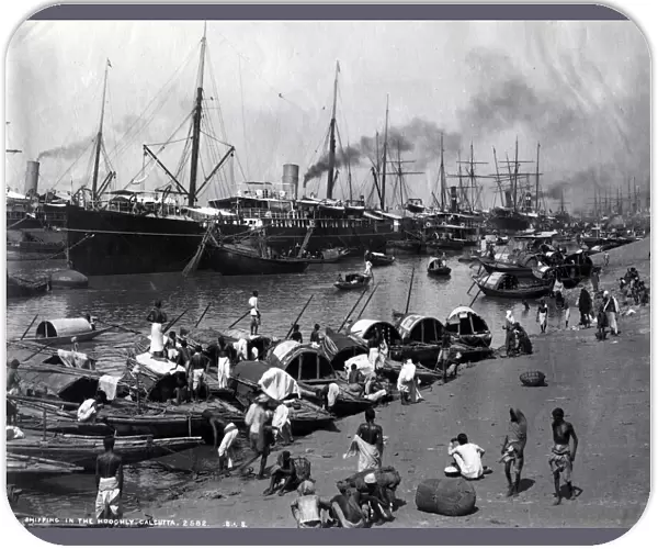 Shipping on the Hooghly River, Calcutta, c. 1870s