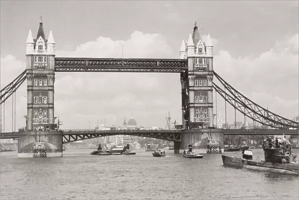 World War II captured German U boat Tower Bridge London