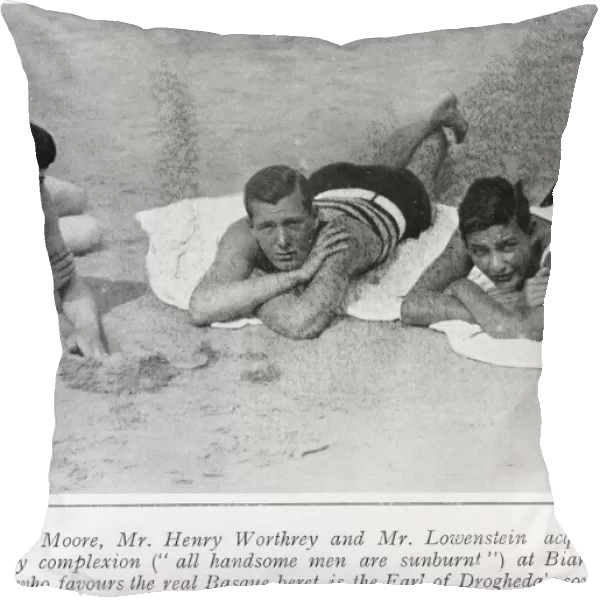 British high society enjoying the beach at Biarritz, 1927