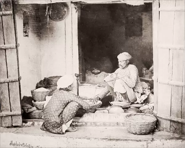 India - shop keeper, Shepherd and Robertson, 1860s