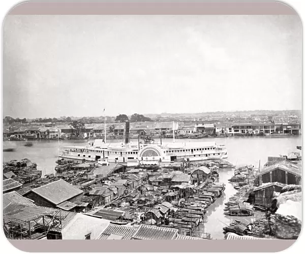Paddle steamer, Canton, (Guangzhou) China, c. 1890