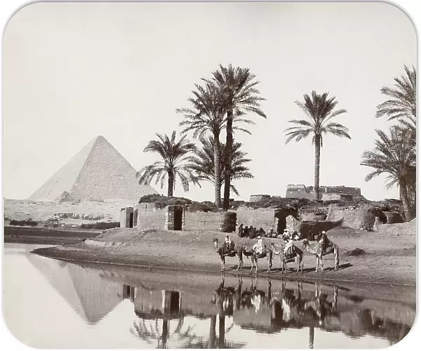 Nile village, Great Pyramid, Egypt