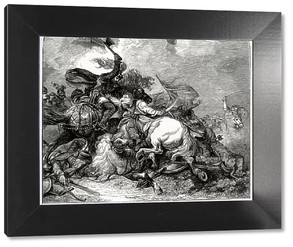 King Richard I in action during the Battle of Jaffa, Jerusalem, Third Crusade