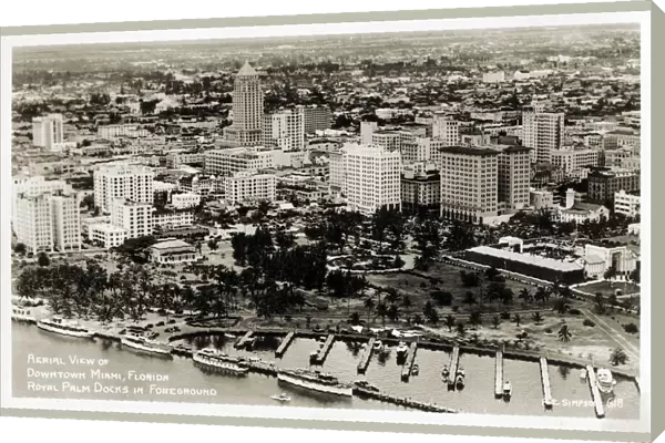 Aerial view of Downtown Miami, Florida, USA