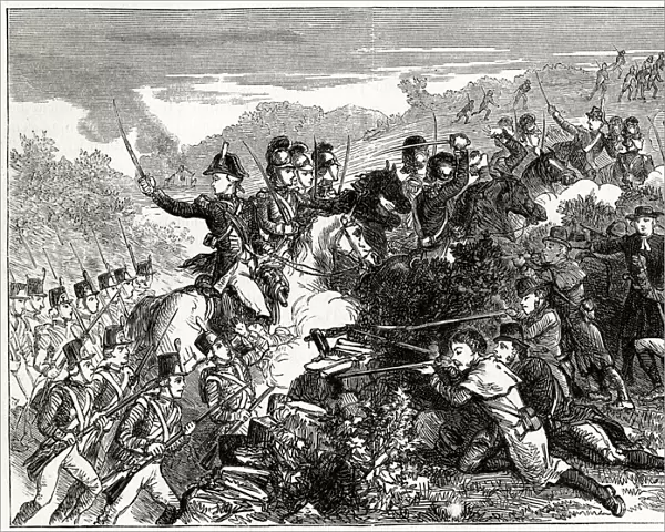 Attack on the Wexford Rebels, Ireland, 26 May 1798, in response to an uprising at Oulart