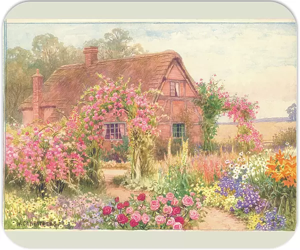 Old cottage and garden at Ashow, near Kenilworth