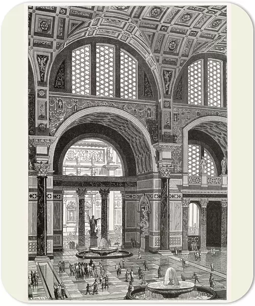 A reconstruction of the Great Hall of the Baths of Caracalla