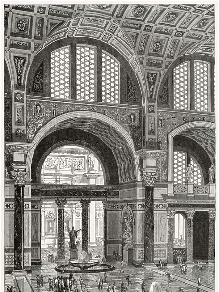 A reconstruction of the Great Hall of the Baths of Caracalla