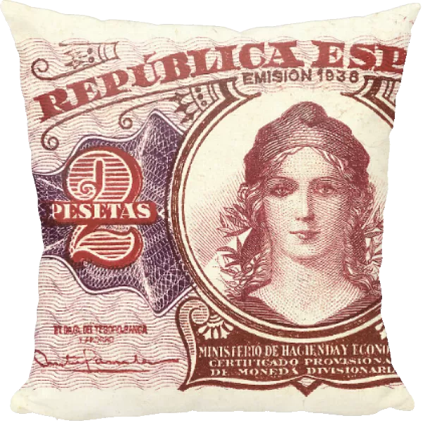 2 pesetas bill (Spain, 1938)