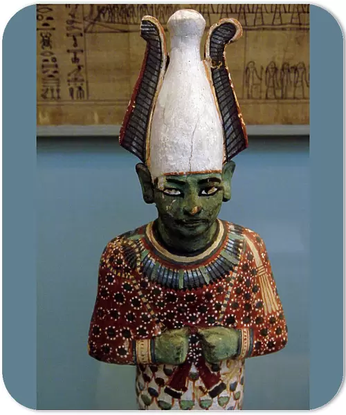 Painted wooden statuette of Osiris. Egypt