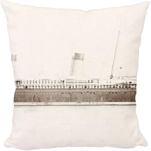 1889 photograph - RMS Teutonic - from an album of images relating to the launch of the vessel, which was built by Harland and Wolff in Belfast, for the White Star Line - later to achieve notoriety as the owner of the Titanic