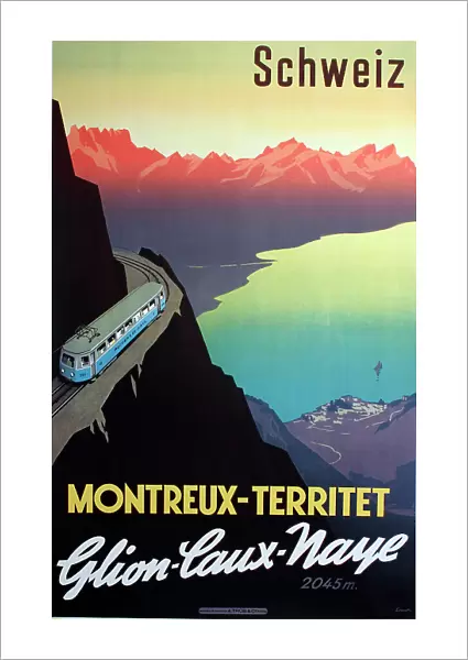 Poster, Montreux-Territet, Switzerland
