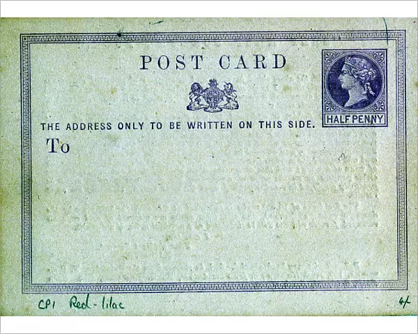 The First British Postcard