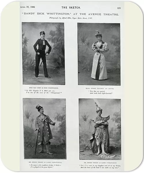 Dandy Dick Whittington, Avenue Theatre, four portraits