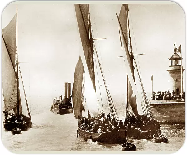 Pleasure boats, Ramsgate, early 1900s