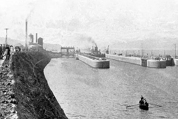 Eastham Locks, Manchester Ship Canal early 1900's
