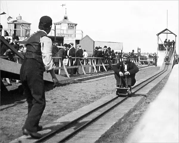 An amusement park ride early 1900s