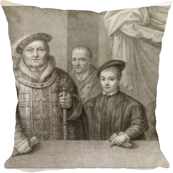 King Henry VIII with three children and jester