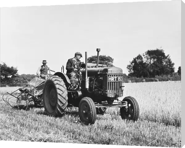 Harvesting with Tractor