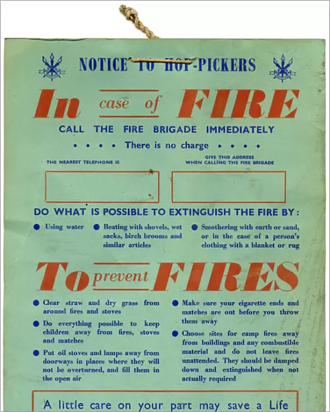 Fire Safety Hop Pickers