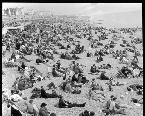 Crowded Brighton Beach