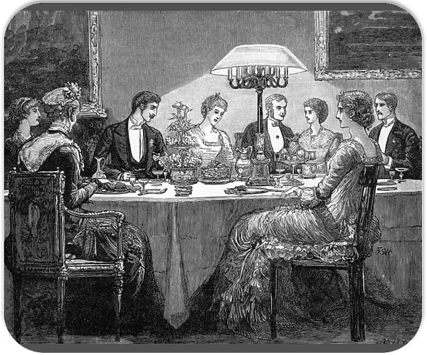 Victorian dinner scene