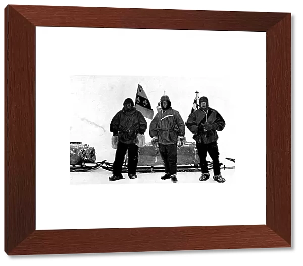 Lt. Shackleton, Captain Scott and Dr. Wilson, Antarctica, 19