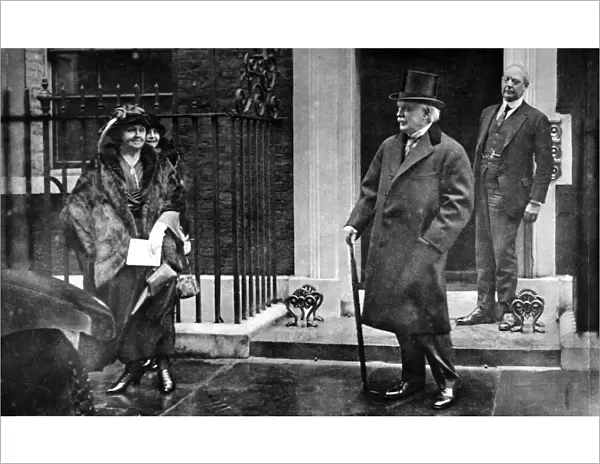 David Lloyd George leaving Downing Street