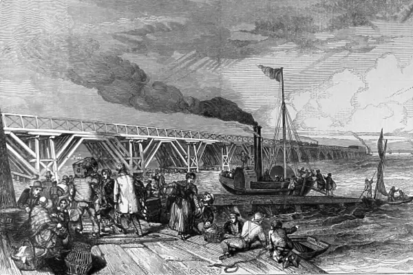 The New Holland Ferry, on the Humber, April 1848