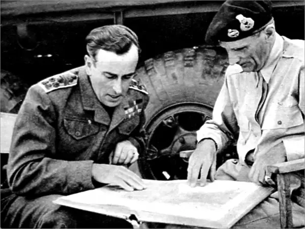 Admiral Lord Louis Mountbatten and General Montgomery, Franc