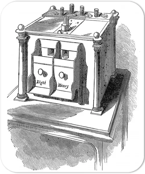 The Weighing Office at the Bank of England. Box of the Sover